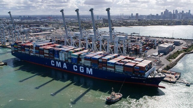 containership Melbourne Australia