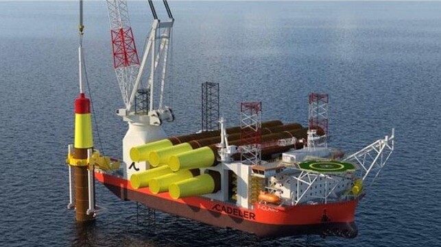 Cadeler wind instalaltion jack-up vessel