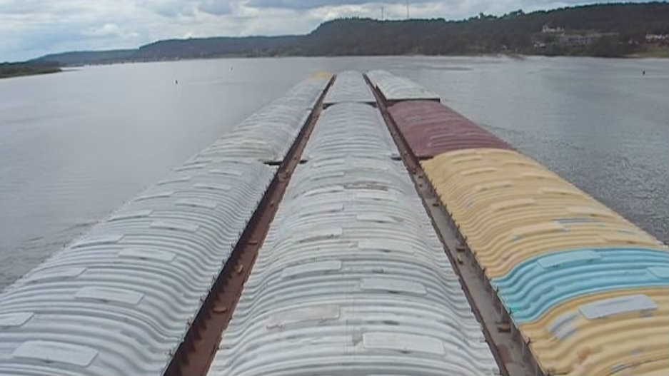 Barges on Mississippi River