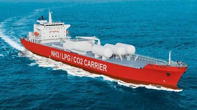 designs for CO2 gas carrier to support carbon capture