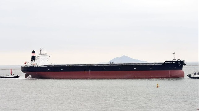 bulker with water in engine room