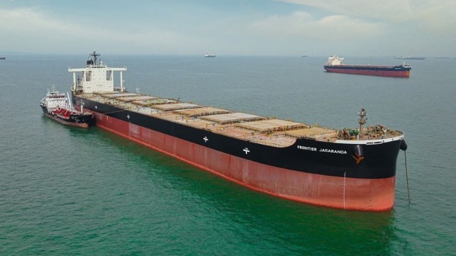 bulker loading biofuel in Singapore