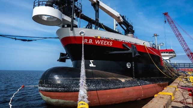 RB Weeks dredger at pier