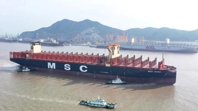 largest container ship delivered to MSC 