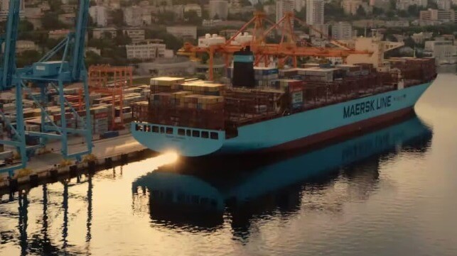 Maersk containership at berth