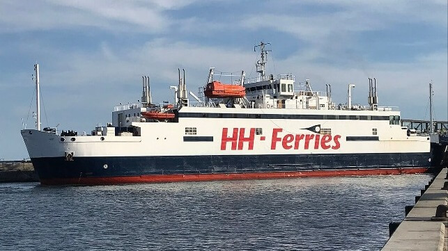 Ferry Mercandia VIII in Helsingor harbor