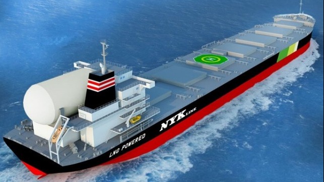 LNG fueled coal carrier