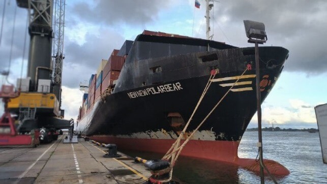 NewNew's ice class boxship NewNew Polar Bear in Russia, 2023 (file image courtesy NewNew Shipping)