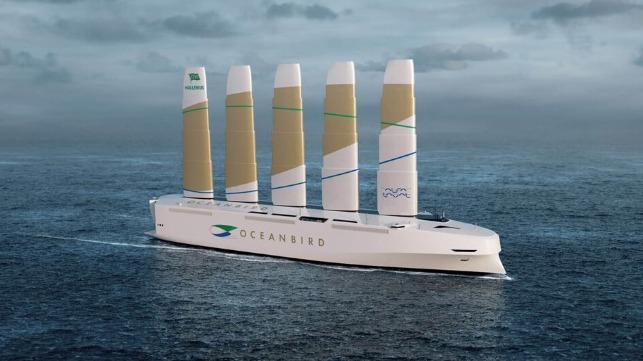 Oceanbird sailing cargo ship
