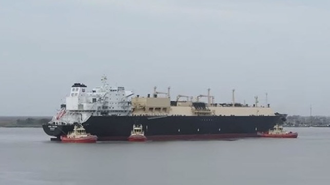 LNG carrier at Sabine Pass
