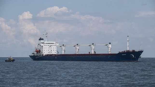 first bulker carrying Ukrainian corn cleared by inspectors