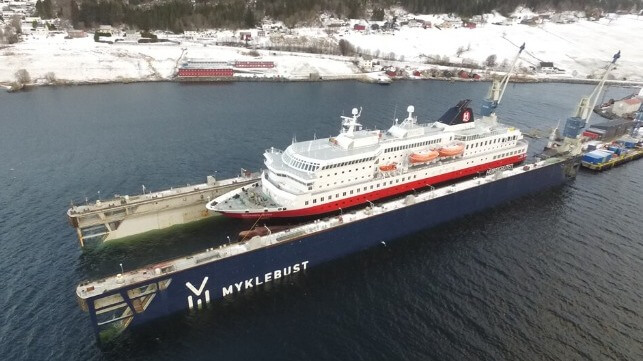 hybrid conversion and environmental upgrades Hurtigruten Norway coastal fleet