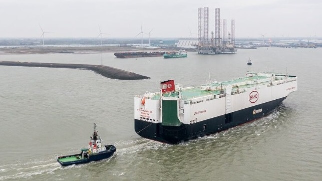 The Wallem-managed BYD Explorer No. 1 on her first voyage to Europe, 2024 (Wallem)