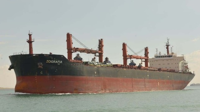 bulker patched up after missile strike