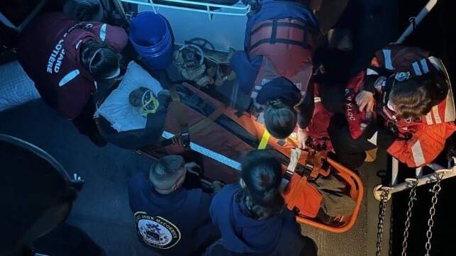 Photos: USCG Rescues Injured Fisherman in Johnstone Strait injured fisherman