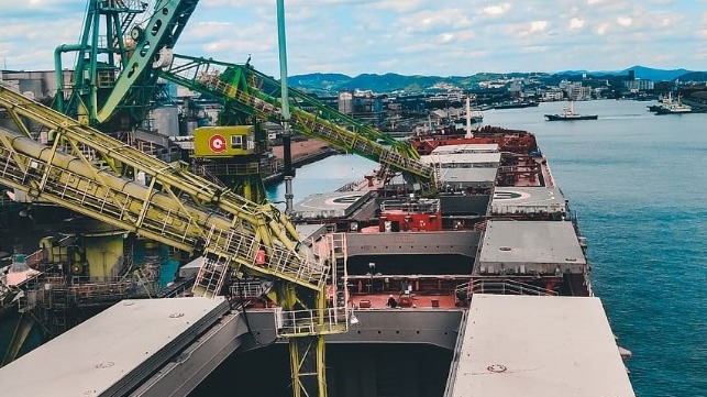 bulker unloading japan