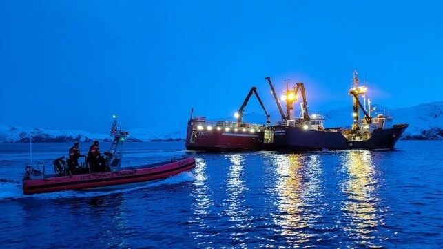 disabled fishing boat towed to port