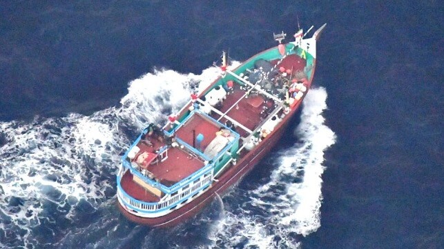 The hijacked fishing dhow Al Meraj-1 (Indian Navy)