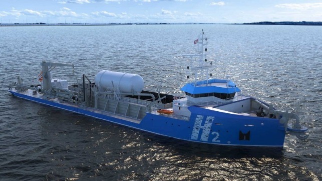 hydrogen powered dredger