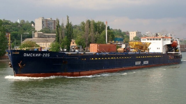 Russian cargo ship taking on water in the Black Sea