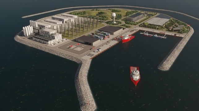 Denmark Energy Island in North Sea 