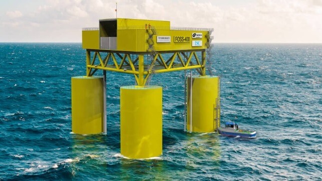 floating offshore power substation