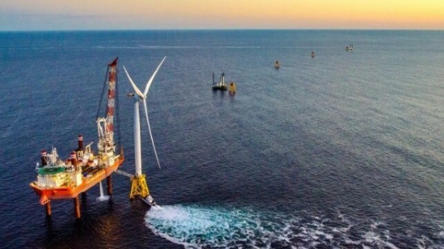 Block Island Wind Farm installation in progress