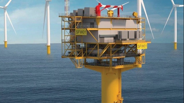 first US-built offshore wind farm substation 