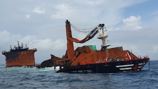wreck settles to the bottom after fire