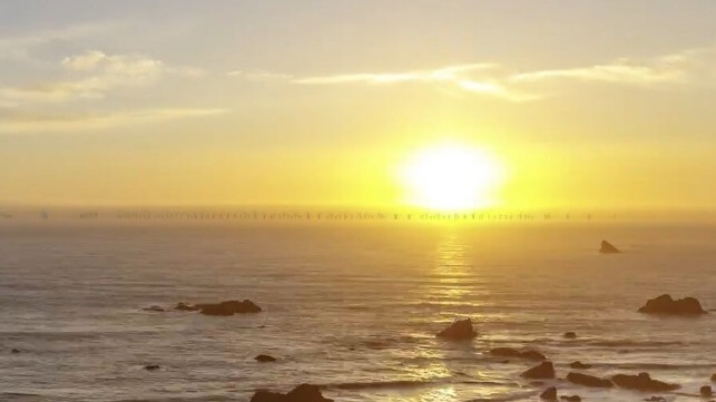 View of offshore wind turbines