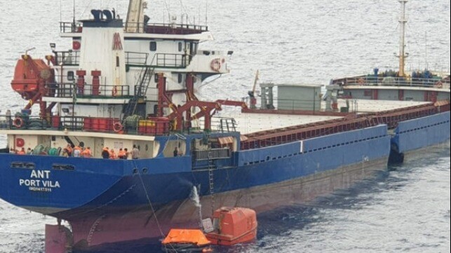 Video: Cargo Ship Damaged in Collision off Greece collision