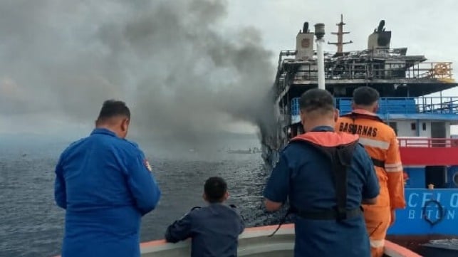 Ferry fire Barcelona V