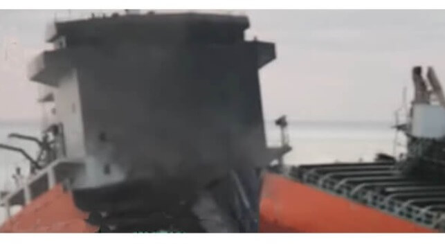 Video: Explosion Breaks Chinese Tanker in Two video tanker breaks in two