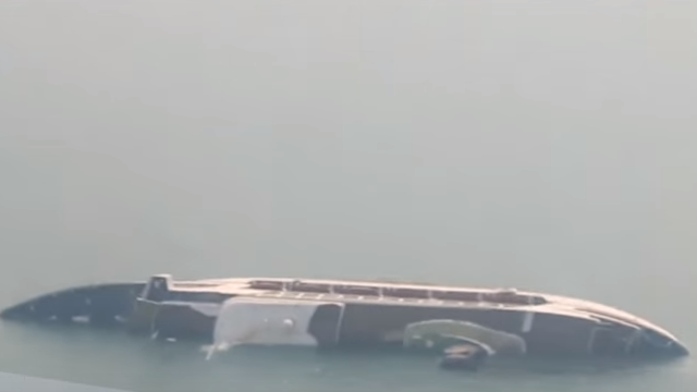 Abandoned Cruise Ship Capsizes