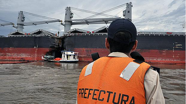 Bulker Damaged in Collision