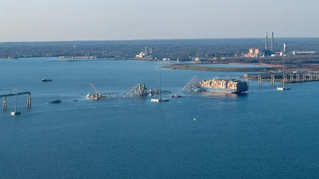 Key bridge wreckage