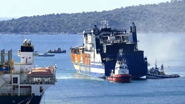 body found on Euroferry Olympia after hulk reaches port