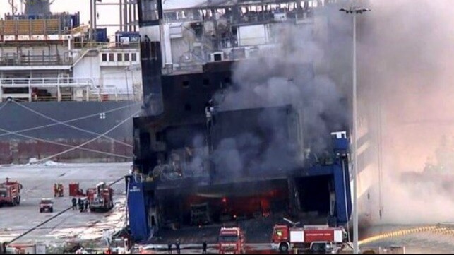 Euroferry Olympia fire 