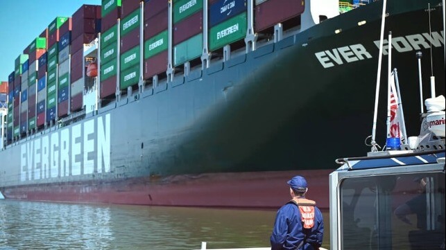 dredgers and tus needed to refloat Ever Forward