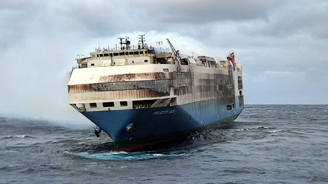 Felicity Ace car carrier salvage tow