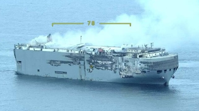 Fremantle Highway car carrier fire