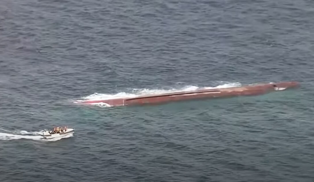Two Missing as Japanese Cargo Ship Capsizes in Collision with Containership