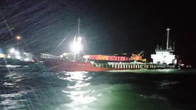 cargo ship sinking