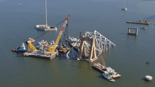 The Francis Scott Key Bridge was not well-protected from ship strikes, according to the NTSB (U.S. Coast Guard file image)