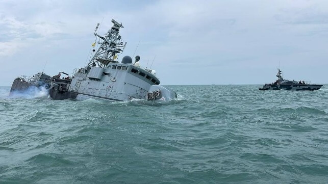 Malaysian patrol boat sinking