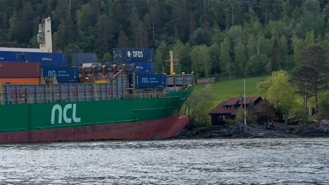 containership aground