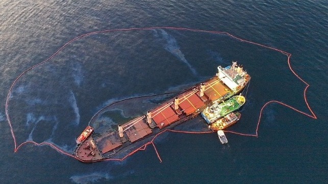 oil recovery from wreck off Gibraltar
