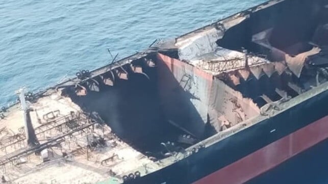 Shadow fleet gone wrong: the aging Iran-linked tanker Pablo after a devastating explosion off Malaysia, 2023 (MMEA)