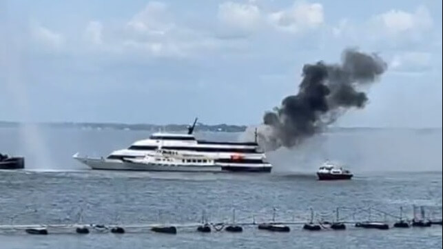 excursion boat fire Norfolk Virginia