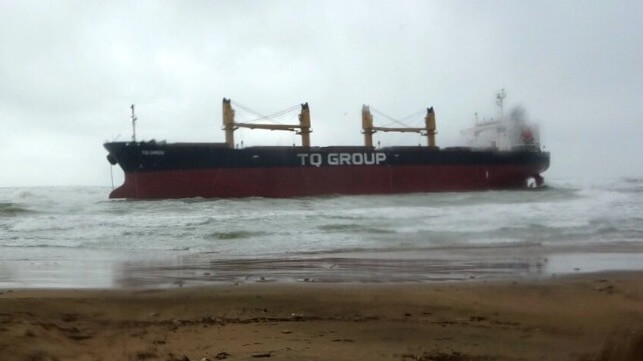 bulker aground video